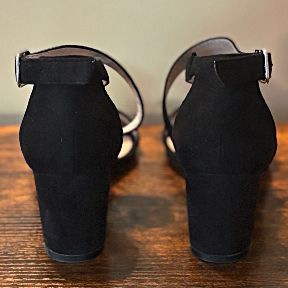Allegra K Black Strappy Heels - Picture 4 of 16